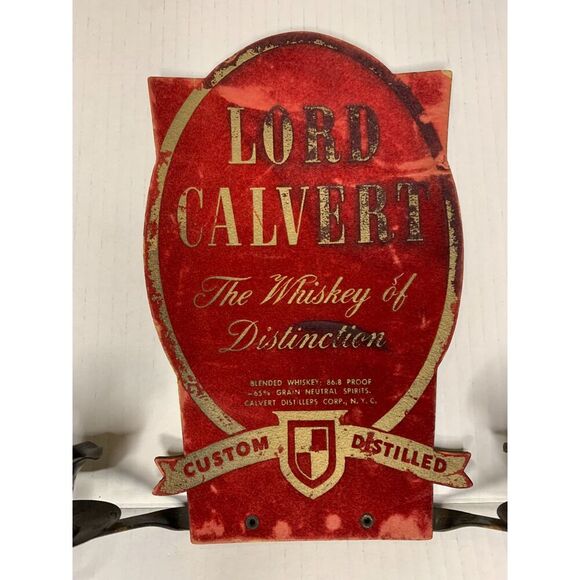 VTG Lord Calvert Candle Liquor Advertisement Sign Canadian Whiskey Bar Display - Picture 5 of 5